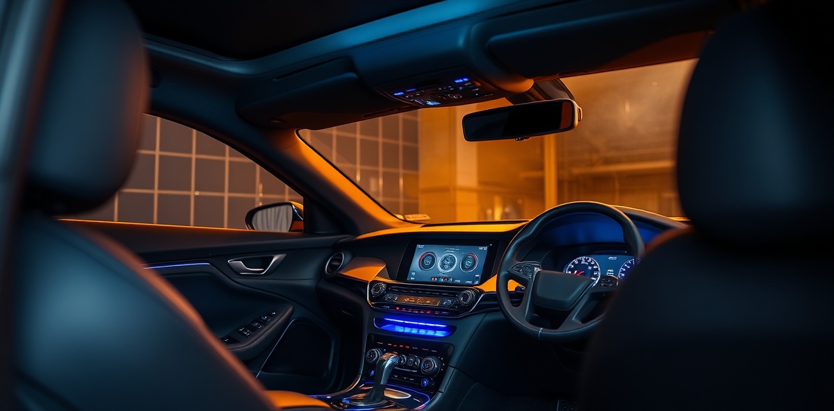 Premium car audio system installation with speakers and subwoofers