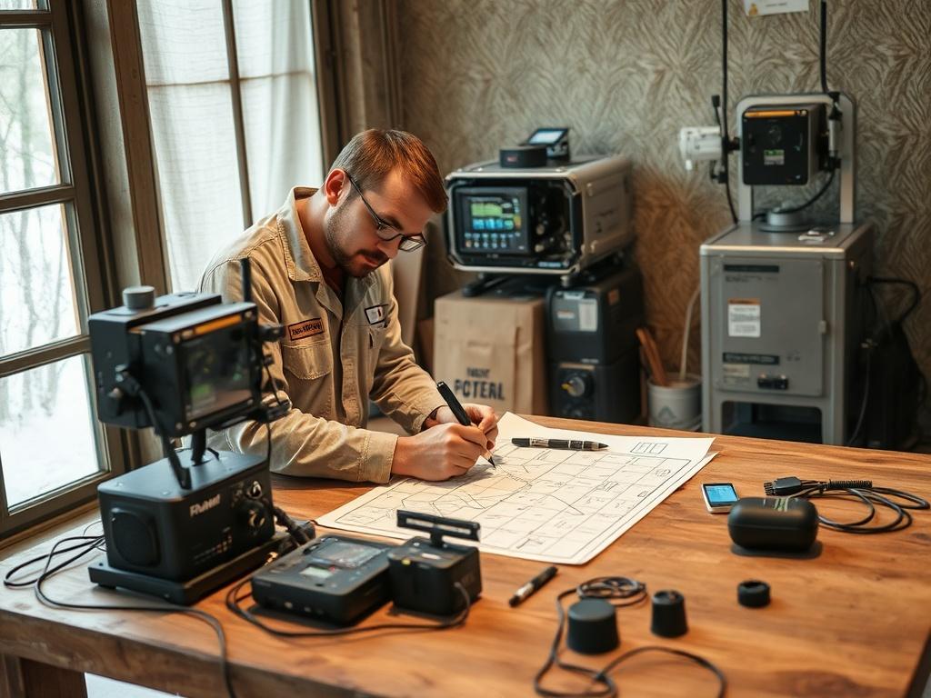 An engineer working on a prototype of an eco friendly