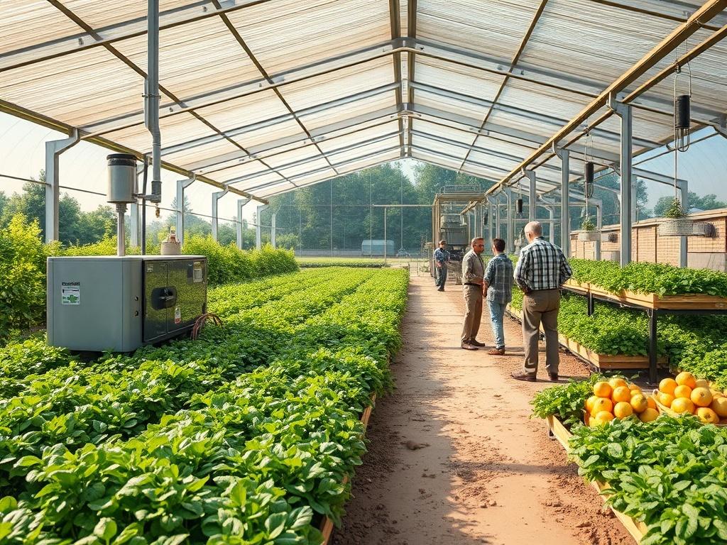 A high resolution of a modern eco friendly food processing