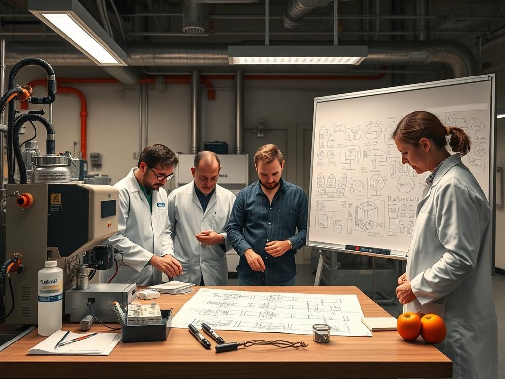 A high resolution photograph of a team of engineers and