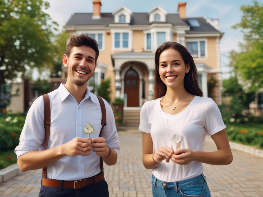 A close up shot of a happy expatriate couple standing