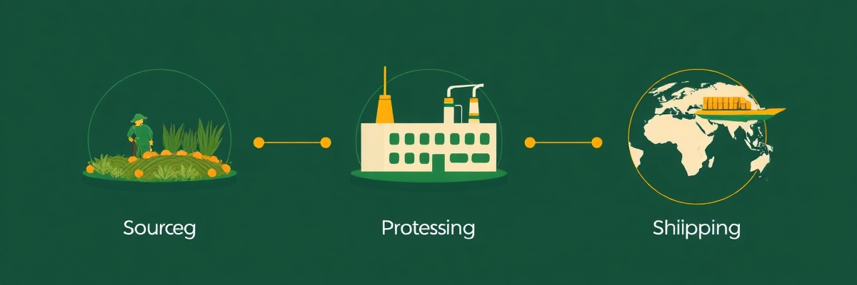 Sourcing, Processing, Distribution supply chain process