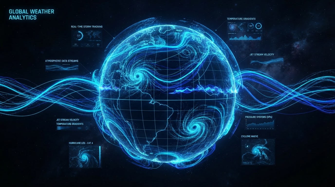 Global weather data visualization