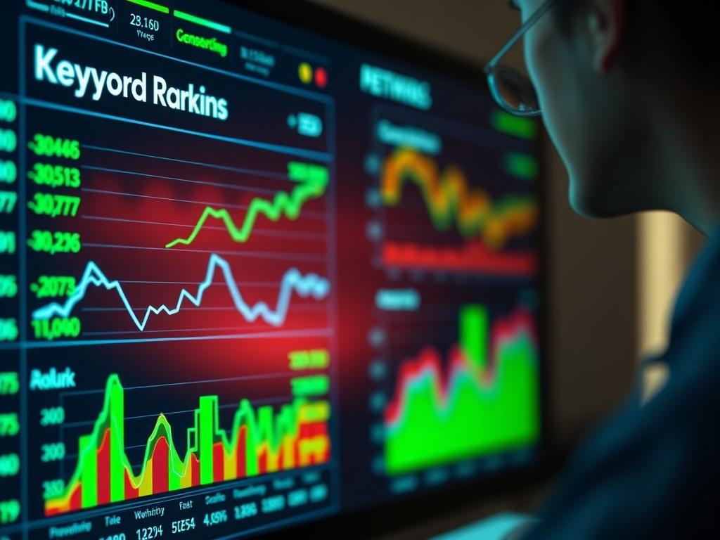 A close up shot of a digital marketing analytics dashboard