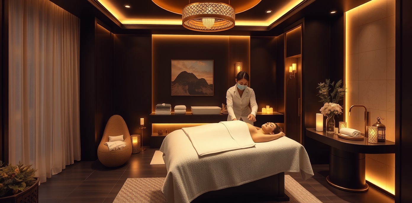 Luxury spa massage therapy in 5-star hotel