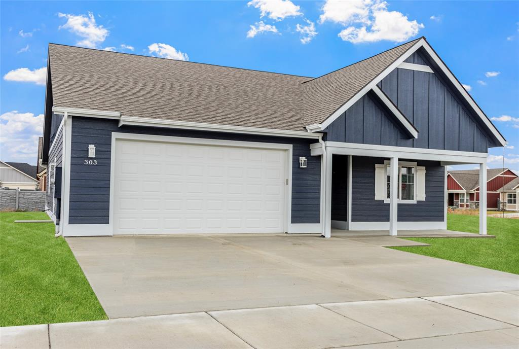 Garage and driveway