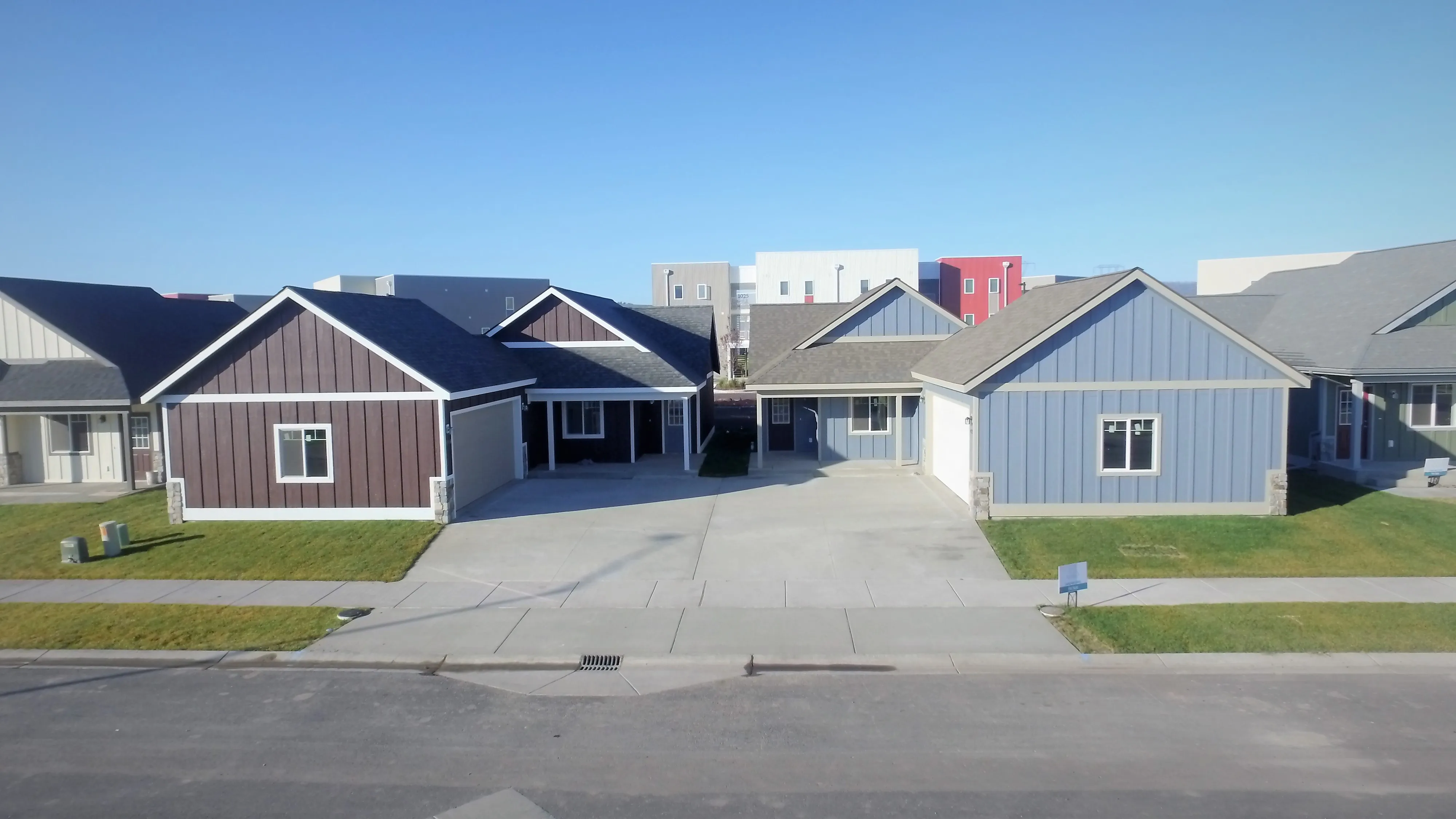 Modern townhome exterior