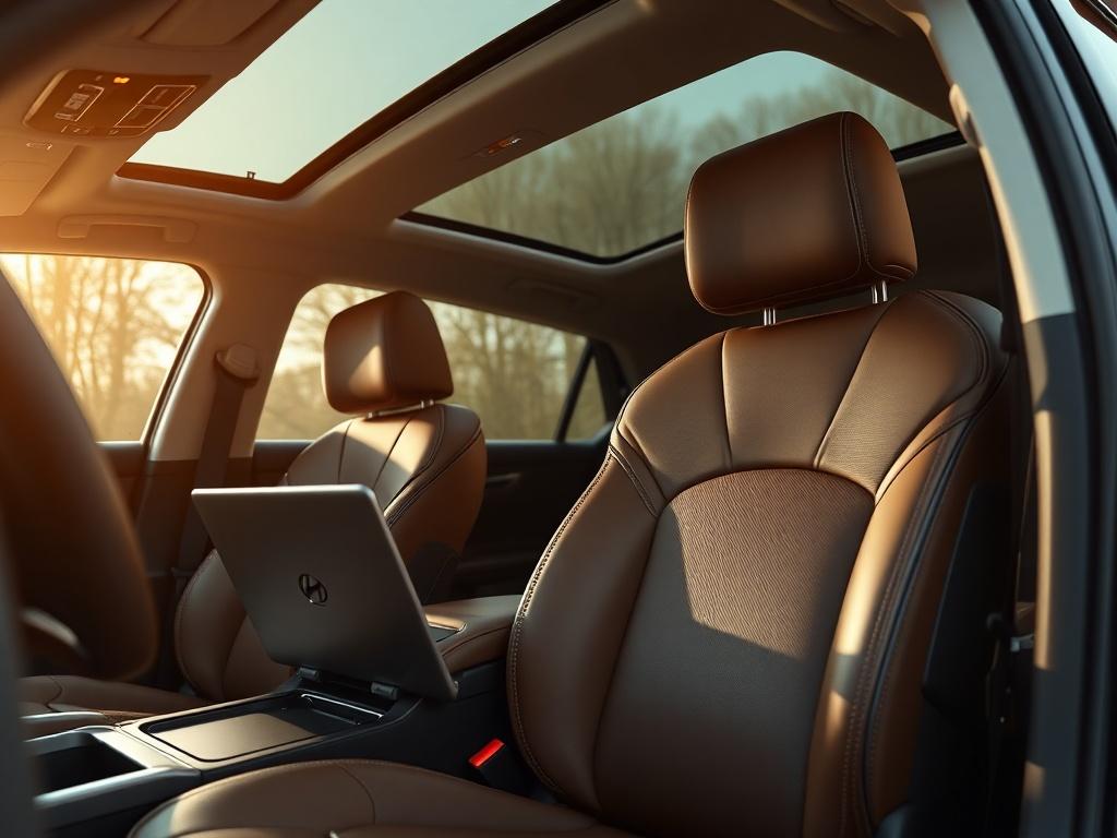 Inside a luxurious Hyundai Palisade XRT Pro AWD, showcasing the