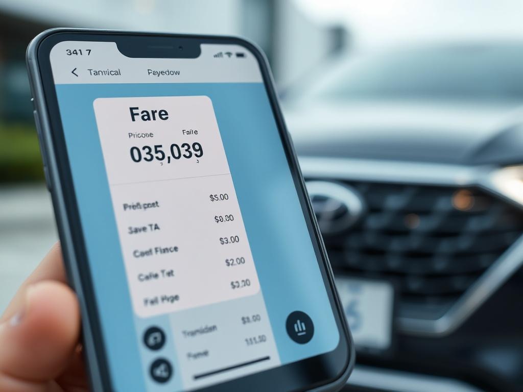 A visually appealing close up of a fare pricing breakdown