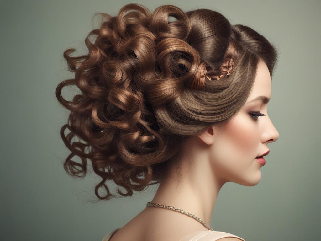 special occasion hair, updo, elegant curls, mobile stylist