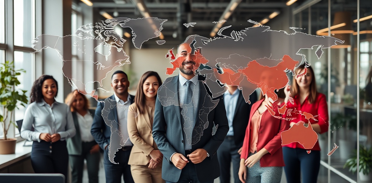 International professionals working together