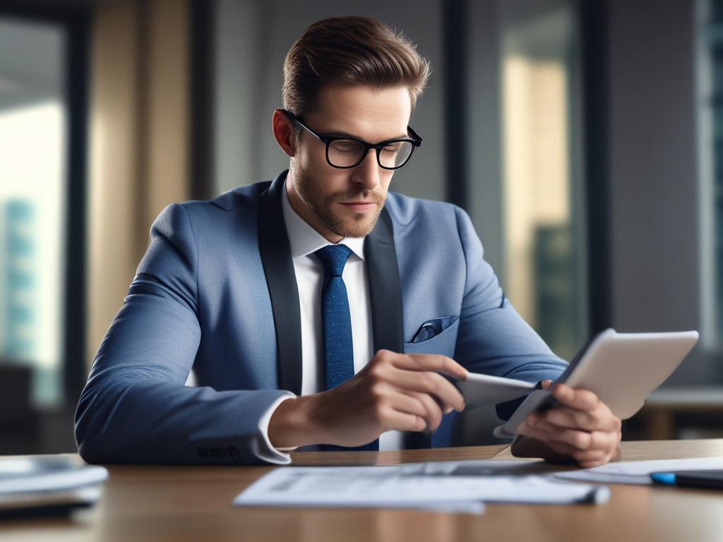 A close up shot of a financial consultant analyzing charts