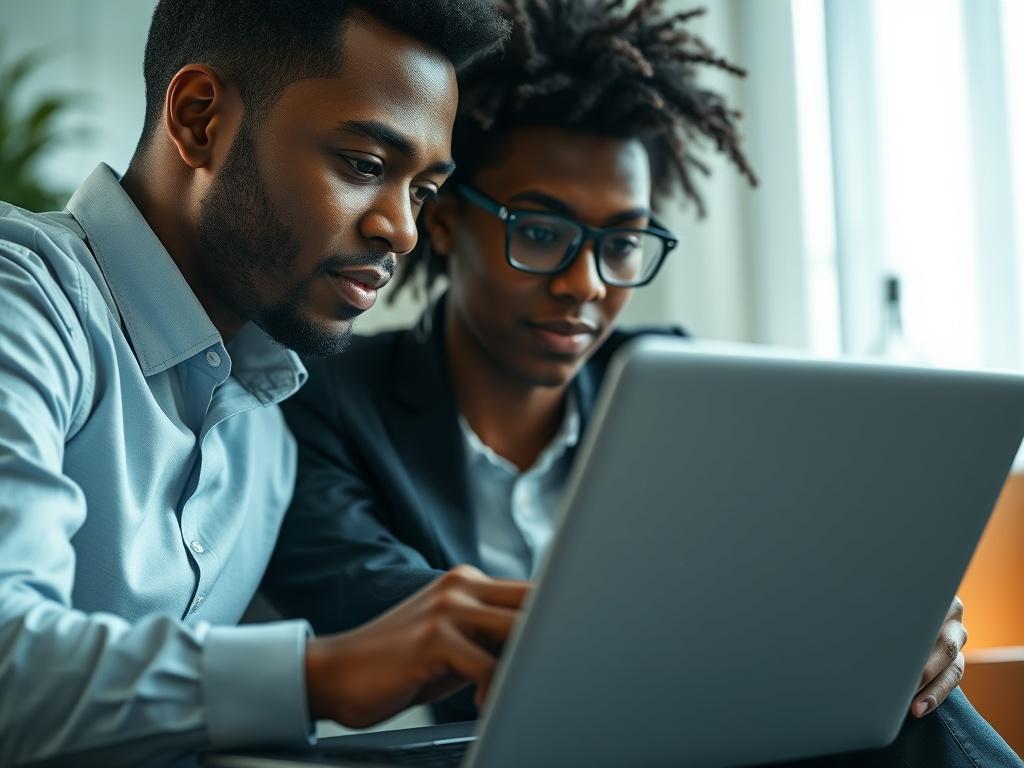 A close up photograph of an aspirational individual engaged in