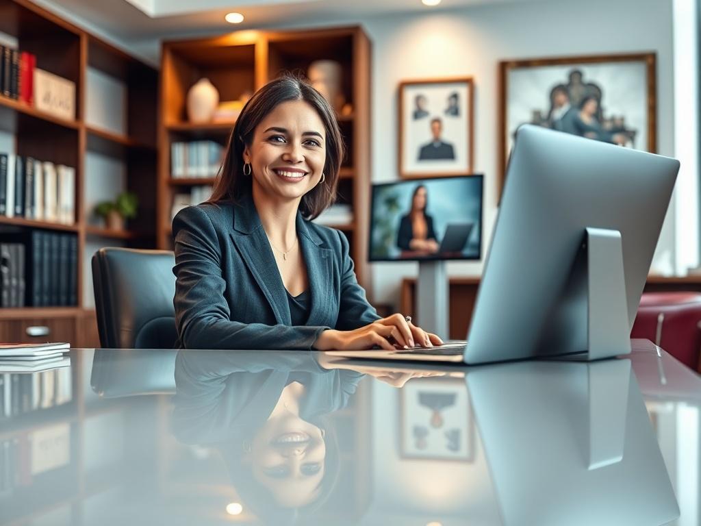 A professional yet inviting office space where a consultant is