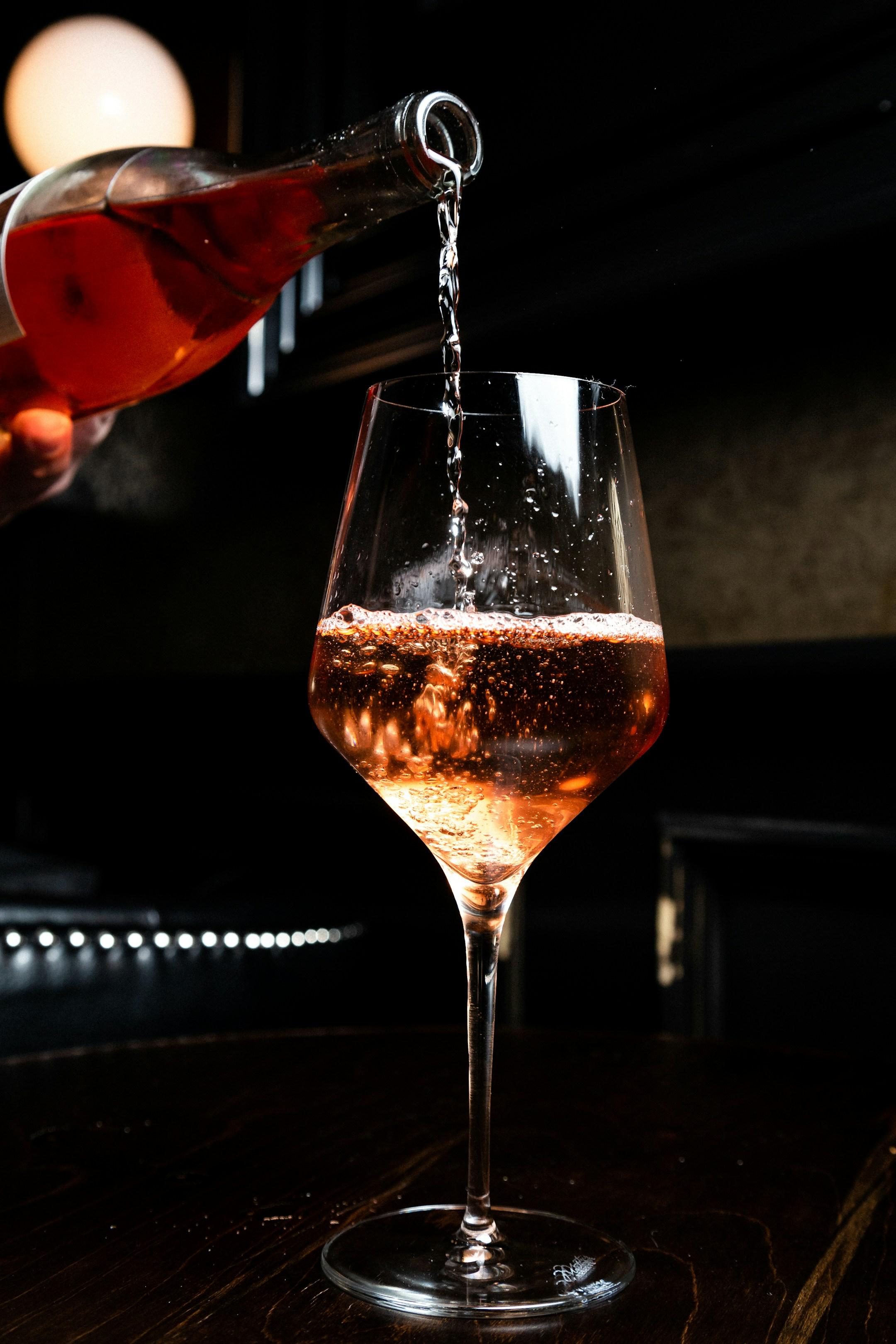 Enjoying a nice glass of bubbly