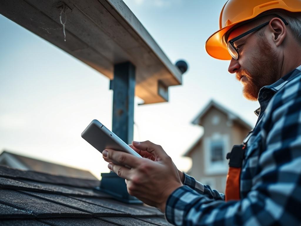 A hyper realistic close up of a contractor performing a