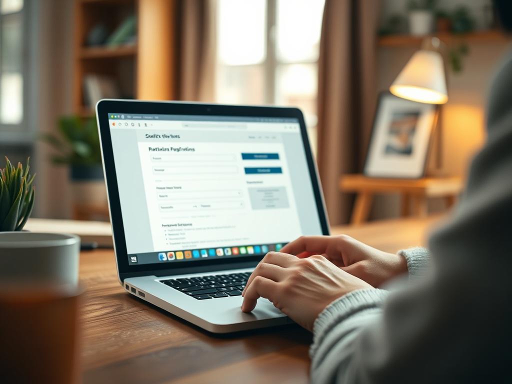 A close up shot of a person filling out an