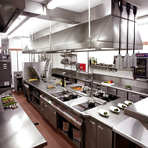 Complete kitchen setup supplied by COOKTECH Kitchen Industries in Delhi