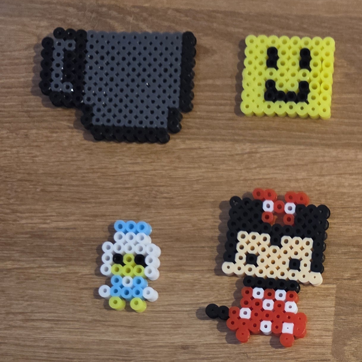 Perler bead art close-up