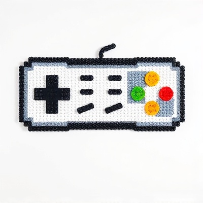 Retro Game Controller perler bead art