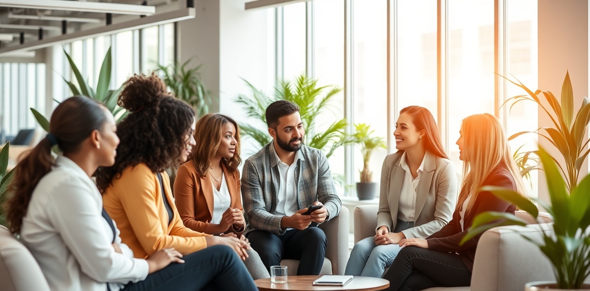 Diverse workplace team in professional collaboration meeting