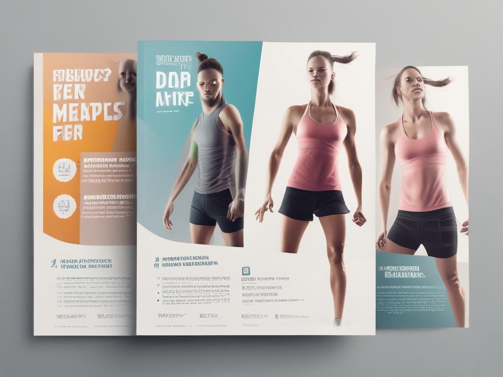 fitness flyers, promotional design, energetic visuals