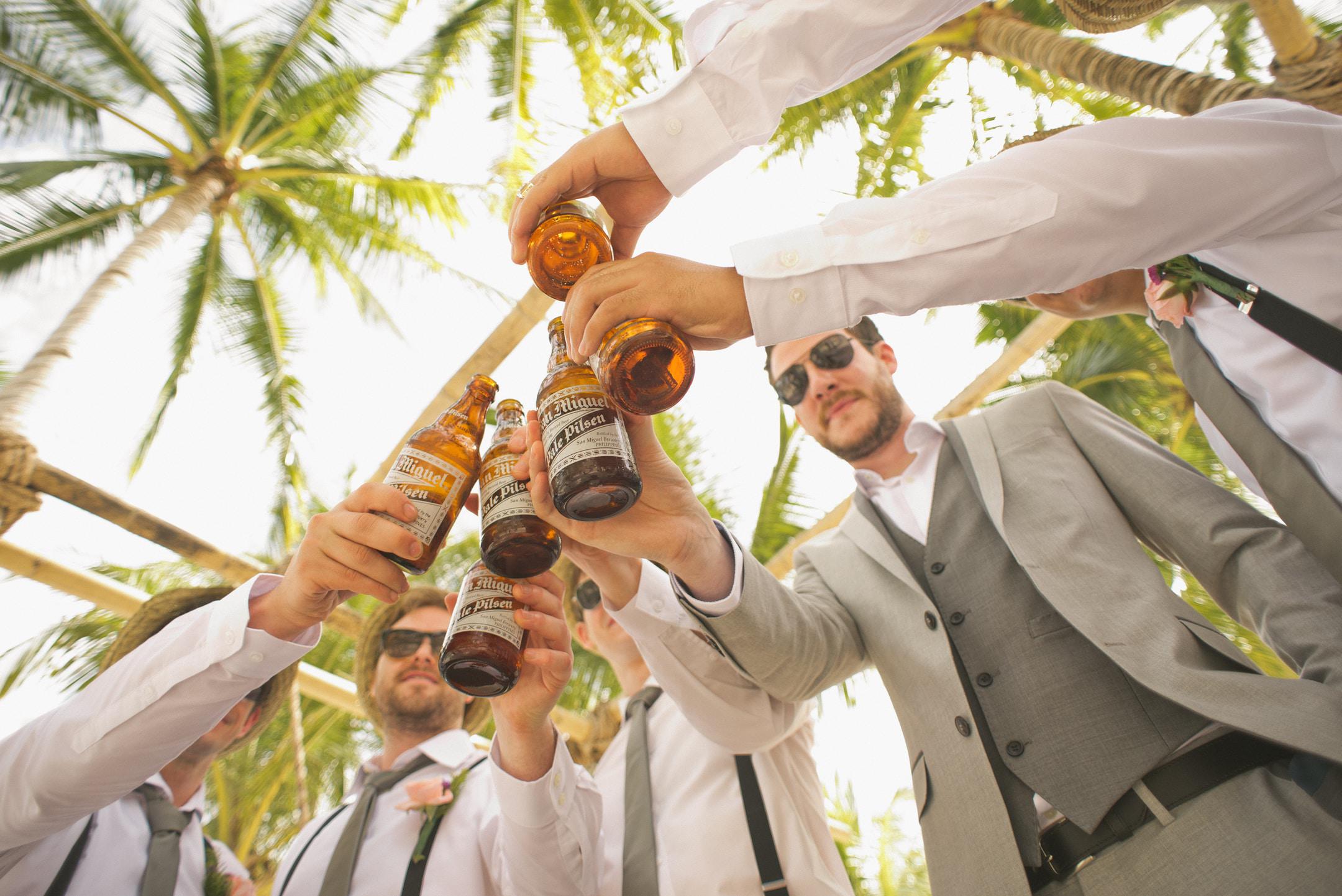 Image of a group of men who planned bachelor party activities in Savannah.