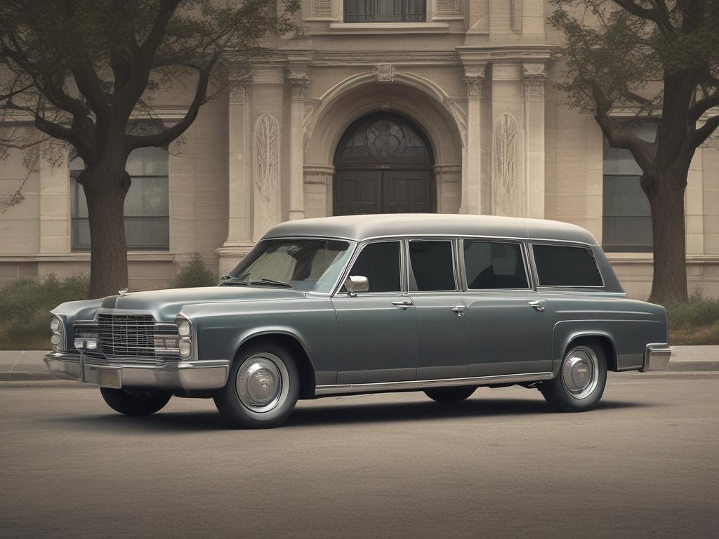 elegant hearse, funeral transport, respectful journey, dignified service