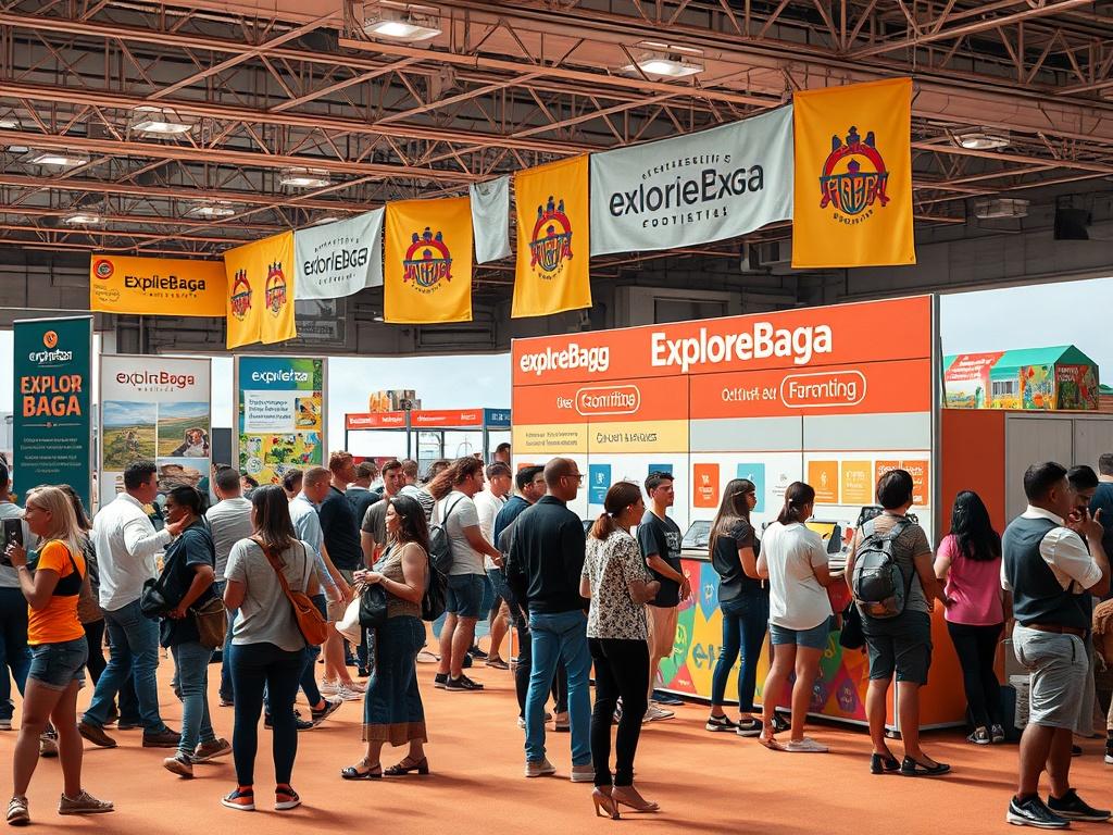 A lively event where people are engaging in activities promoted