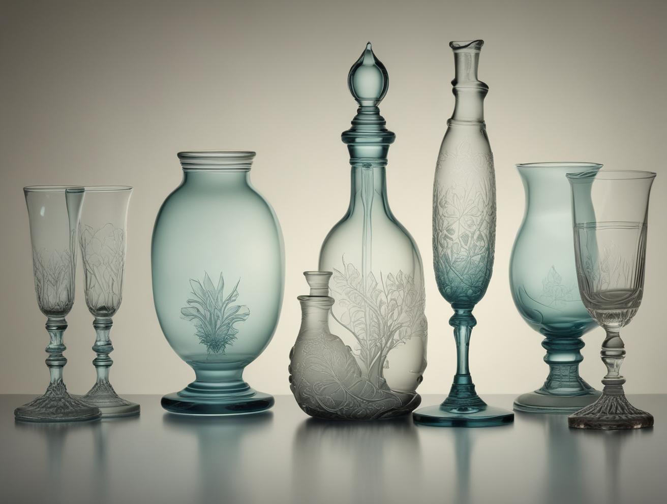 antique beautiful glass designs