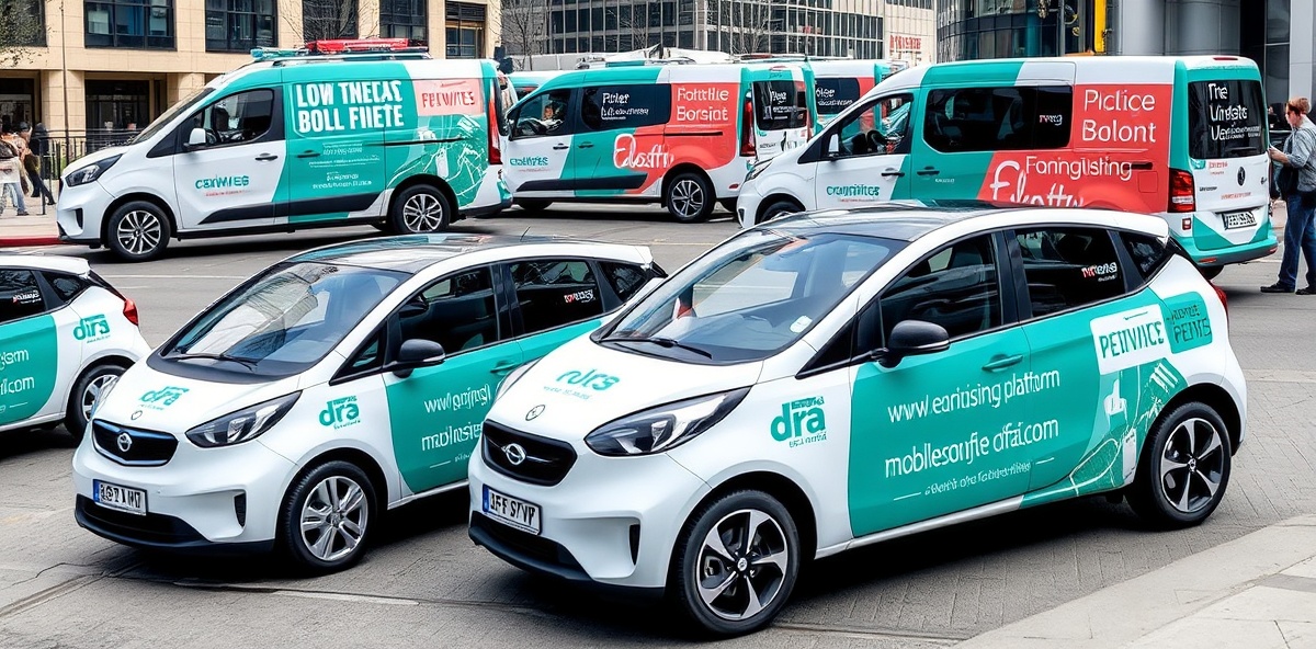 Branded vehicles with advertising wraps