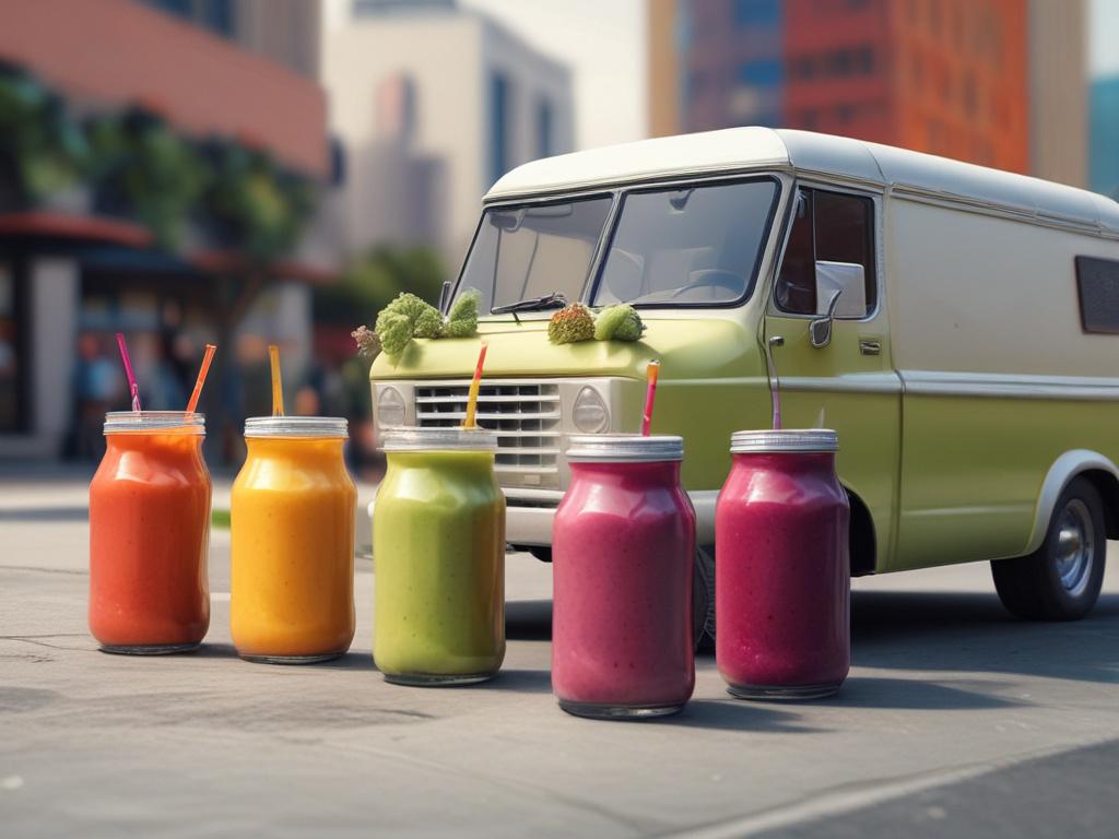 smoothies, refreshing, vibrant, food truck, flavors
