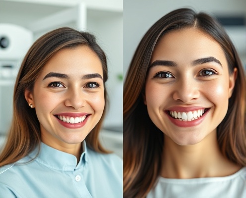 Patient Before and After - Porcelain Veneers Transformation