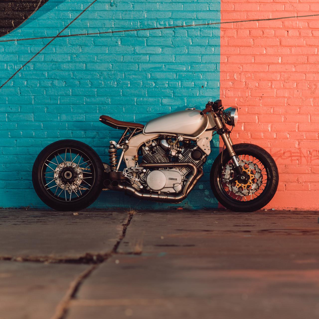 custom yamaha virago chain drive ducati rear
