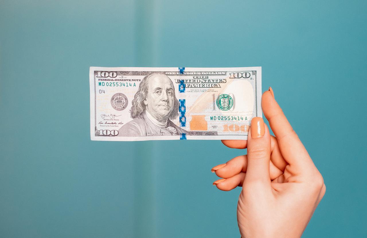 One hundred dollar bills