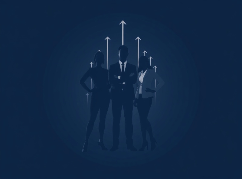 Professional team silhouettes
