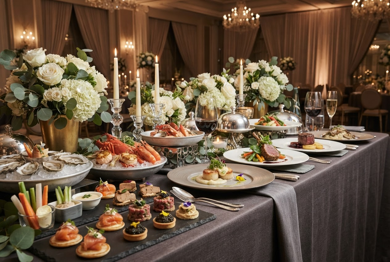 Elegant catering setup
