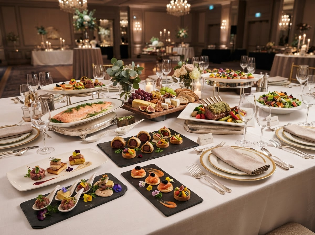 Professional catering team