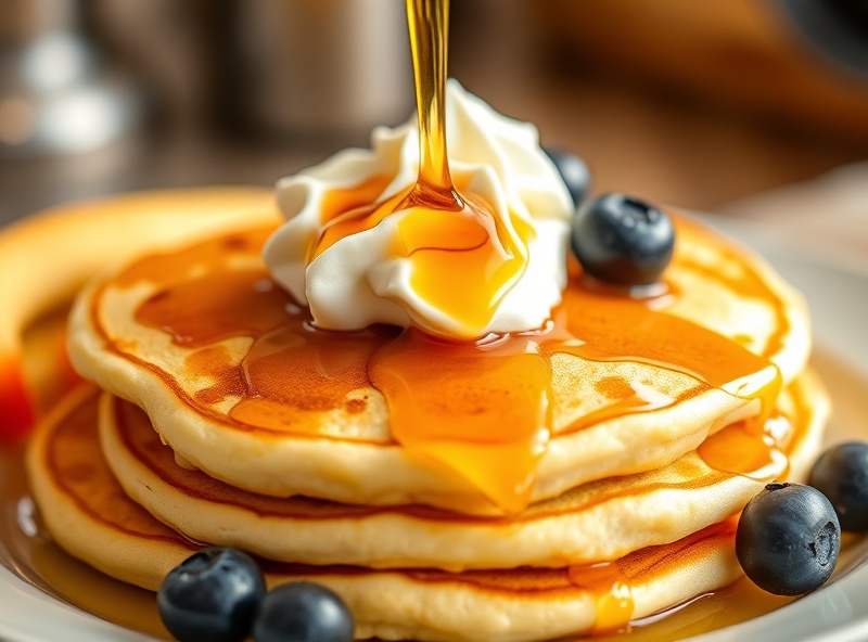 Roll For Pancakes - Pancakes with maple syrup