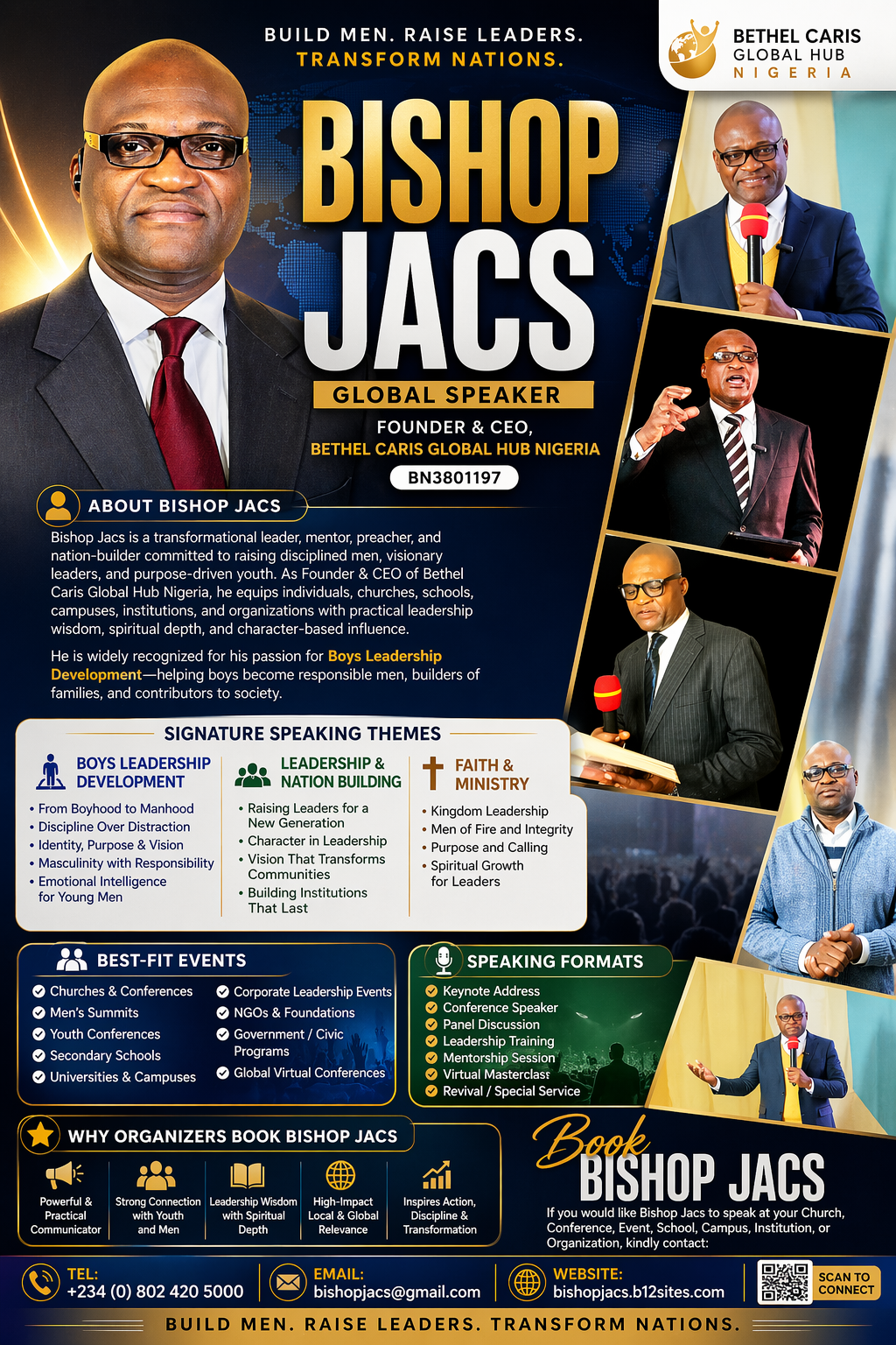 Bishop Jacs - Speaking Services and Booking Information