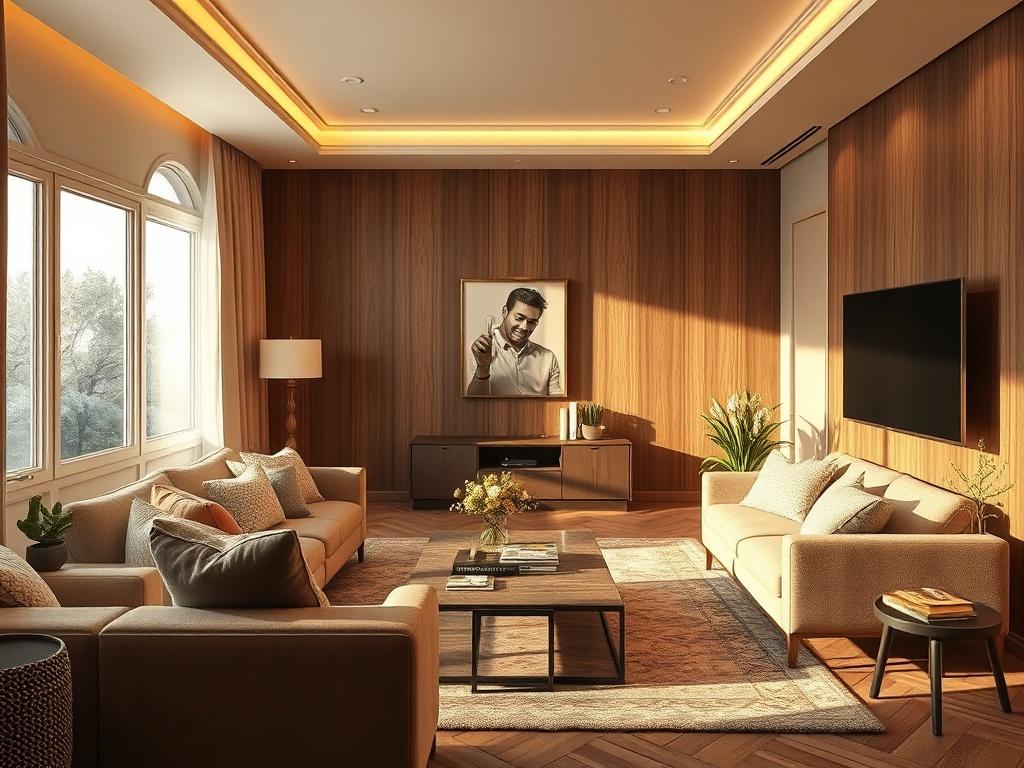 A stunning high resolution image showcasing a beautifully designed living