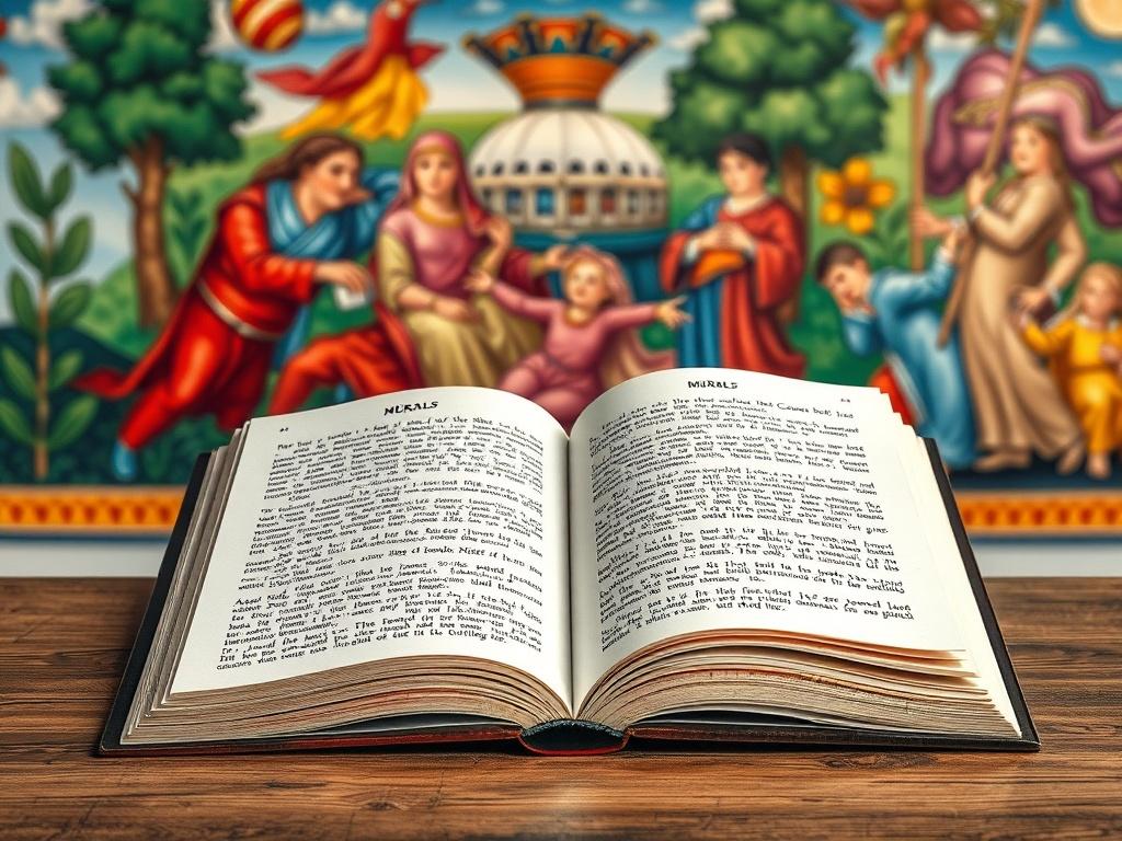 A high resolution image of an open book with detailed