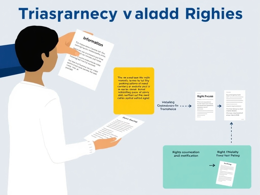 Clear communication about rights and process transparency