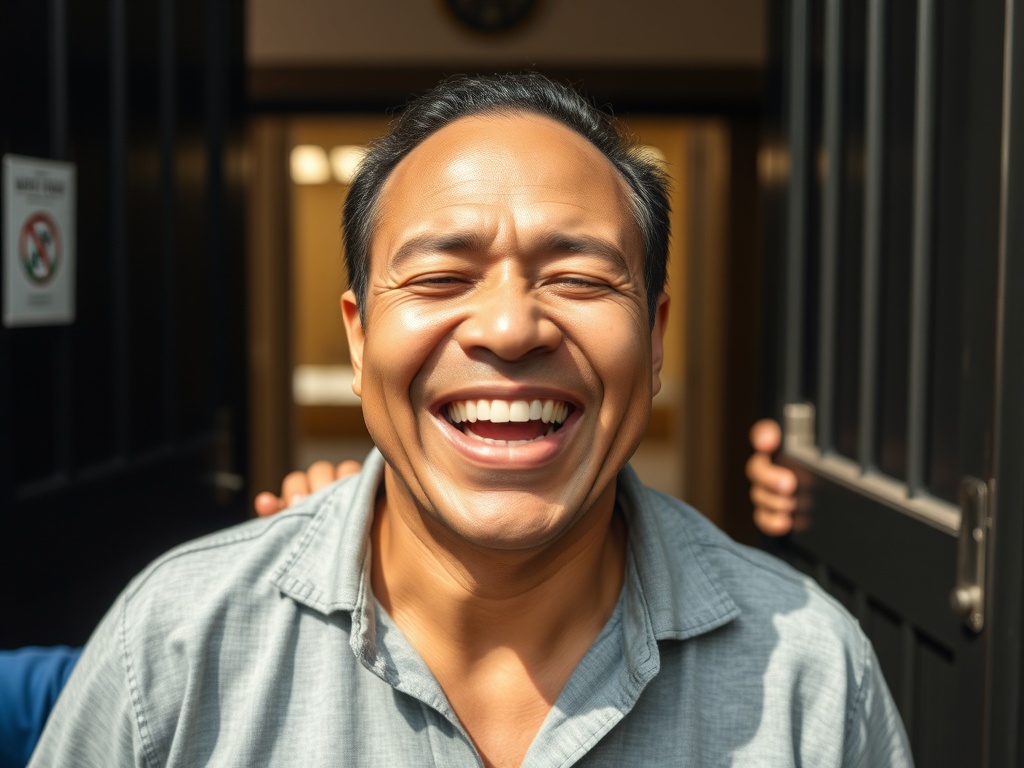 Justice served - freedom and relief after successful intervention