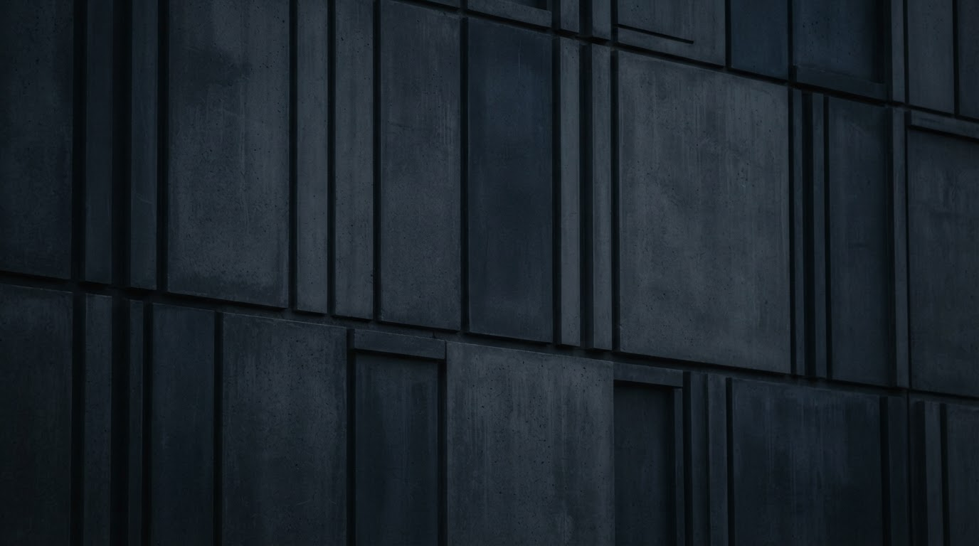 Abstract modern architecture in deep charcoal tones