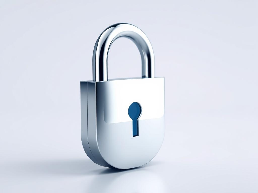 A close up of a modern, sleek lock symbolizing data