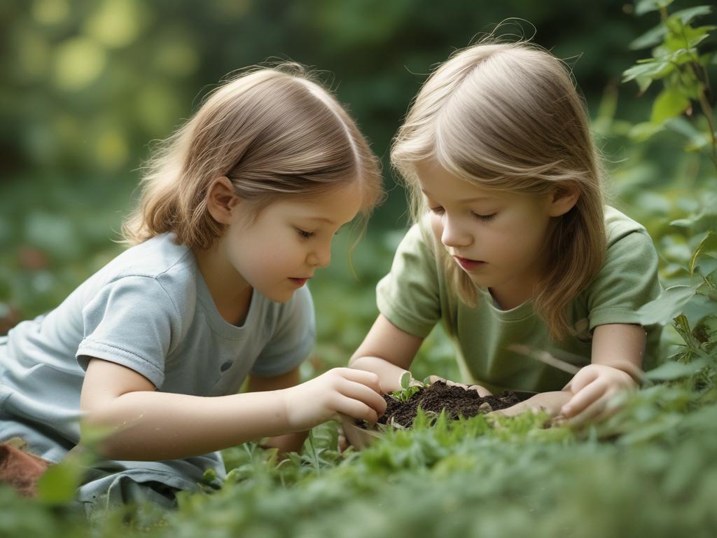 children, garden, exploration, learning, nature
