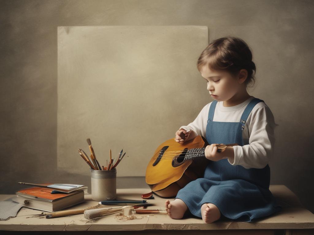 children, art, creativity, painting, music