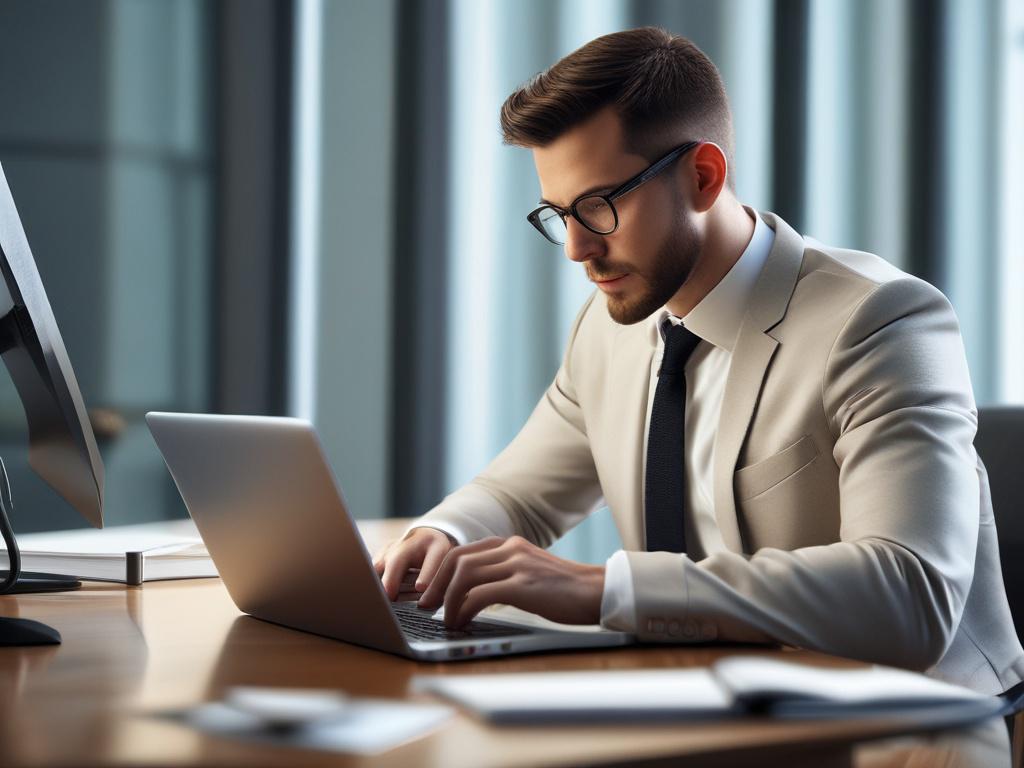 A close up shot of a confident business consultant analyzing