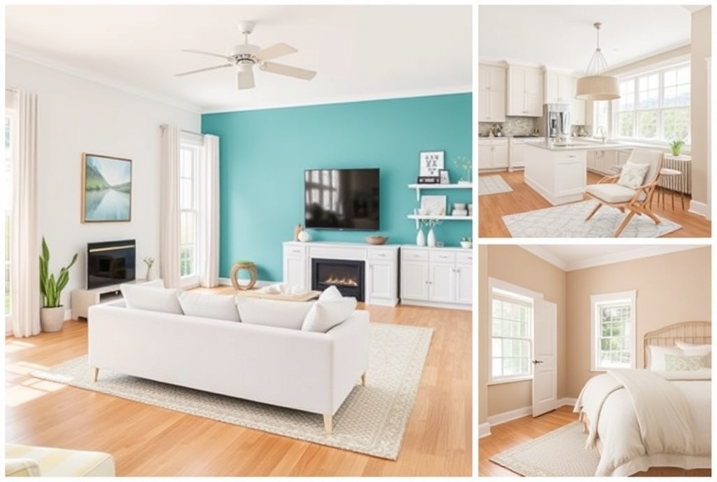 Gallery of multiple painted rooms